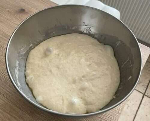 Photo d'une pâte après pointage.