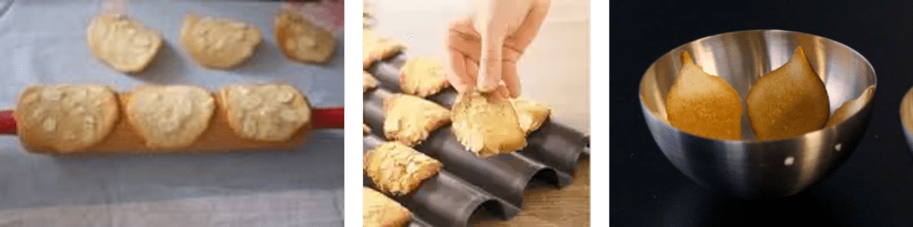 Photos de différents dispositifs pour mouler les tuiles.