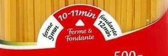 temps de cuisson sur un paquet de pâtes.